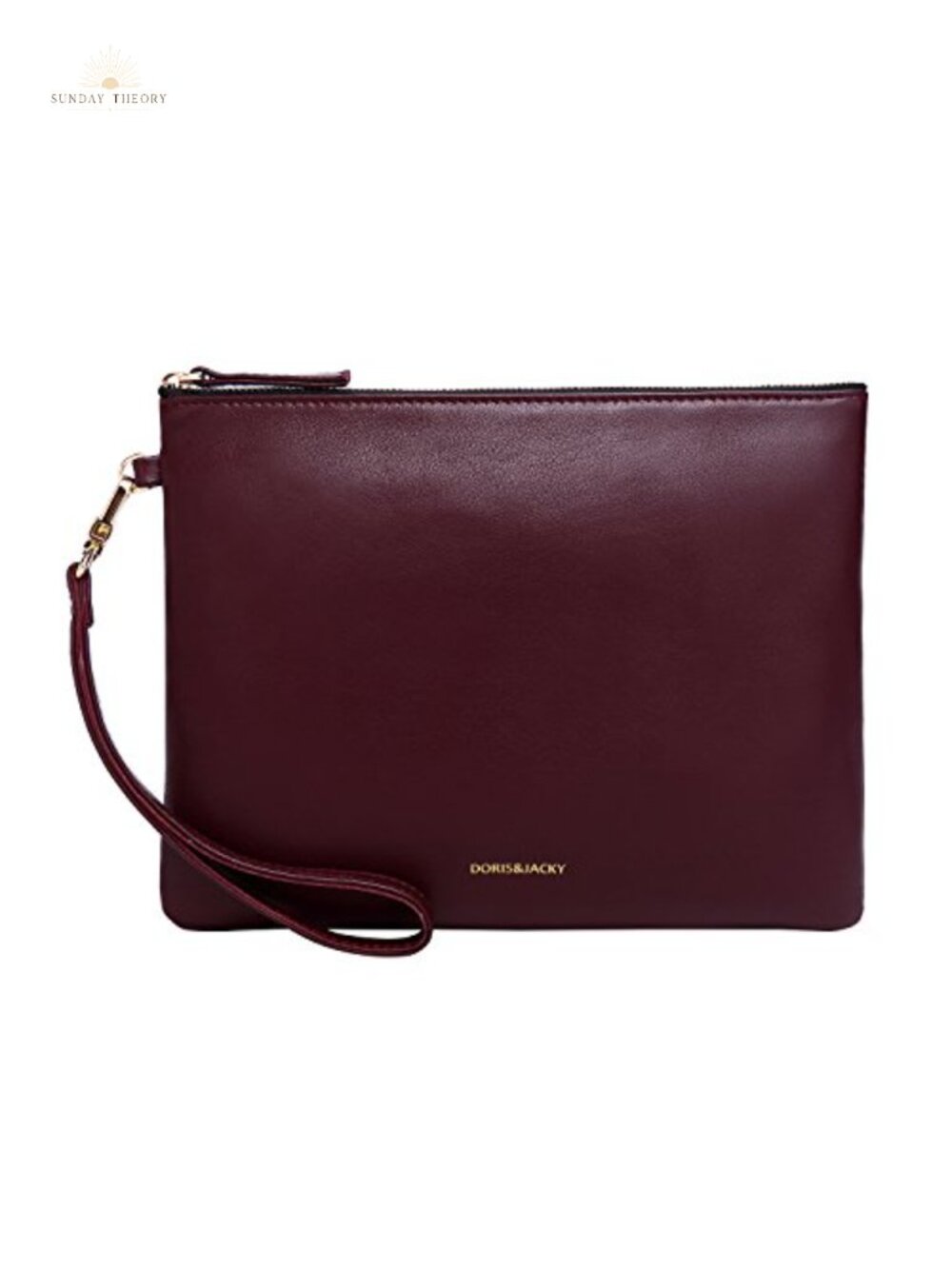 Lambskin Leather Wristlet Clutch RFID Wallet Large Phone Purse